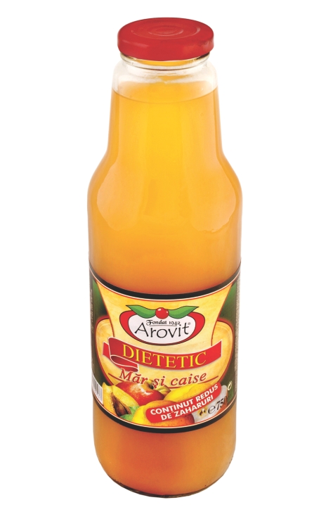 Nectar de măr cu caise cu conținut redus de zaharuri 750ml